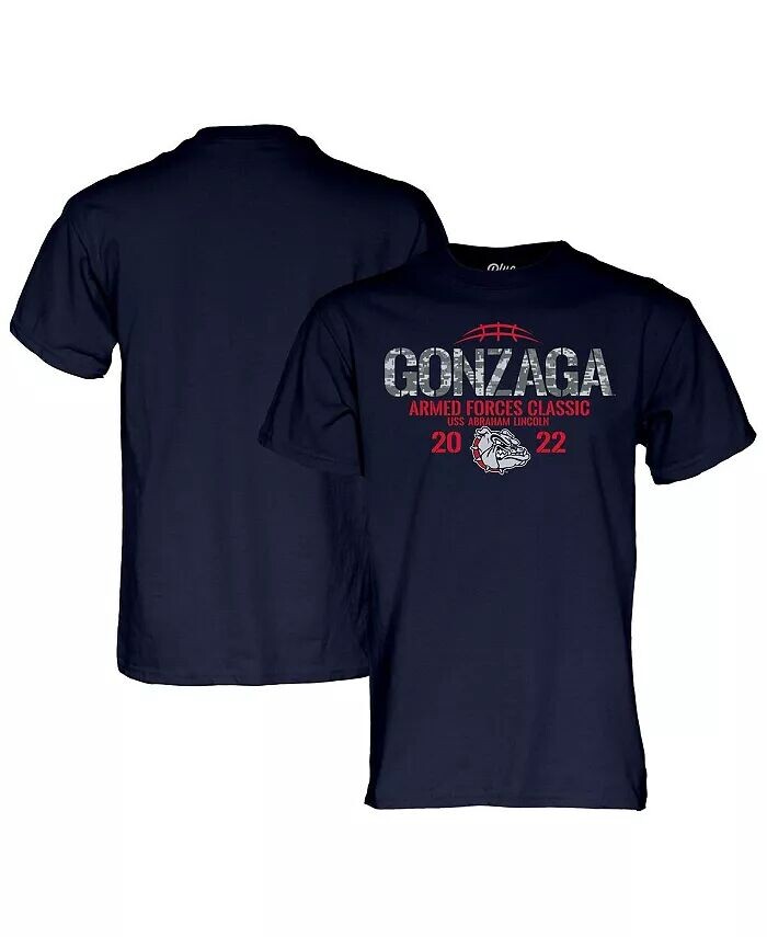 

Мужская темно-синяя классическая футболка Gonzaga Bulldogs 2022 Armed Forces Blue 84