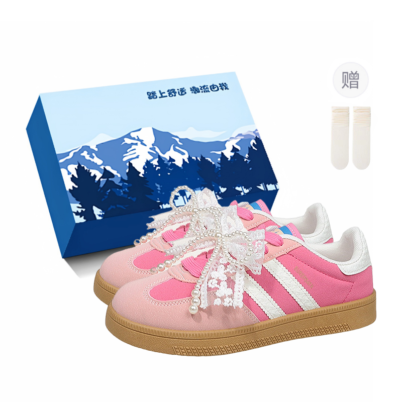 

Женские повседневные низкие кроссовки с противоскользящей, износостойкой и легкой конструкцией XIAOLUMILI, розовый-exclusive shoe box-comes with socks