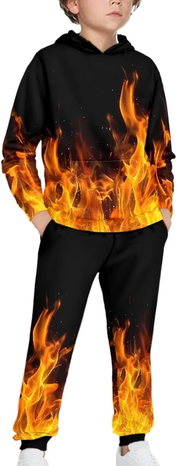 Детский спортивный костюм из 2 предметов doginthehole, 3d Flame
