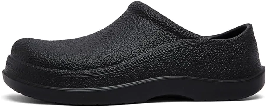 

Мужские водонепроницаемые рабочие ботинки с противоскользящей подошвой для питания, нескользящие дождевые сапоги, обувь для повара, кухни и ресторанов, черные Abborora, черный