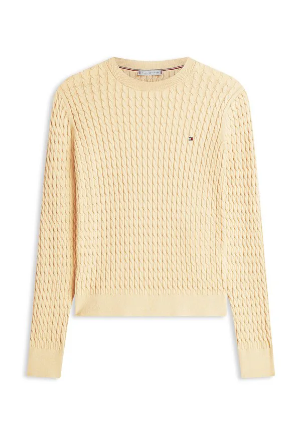 Свитер с круглым вырезом и косами Tommy Hilfiger, Harvest Wheat — фото 4