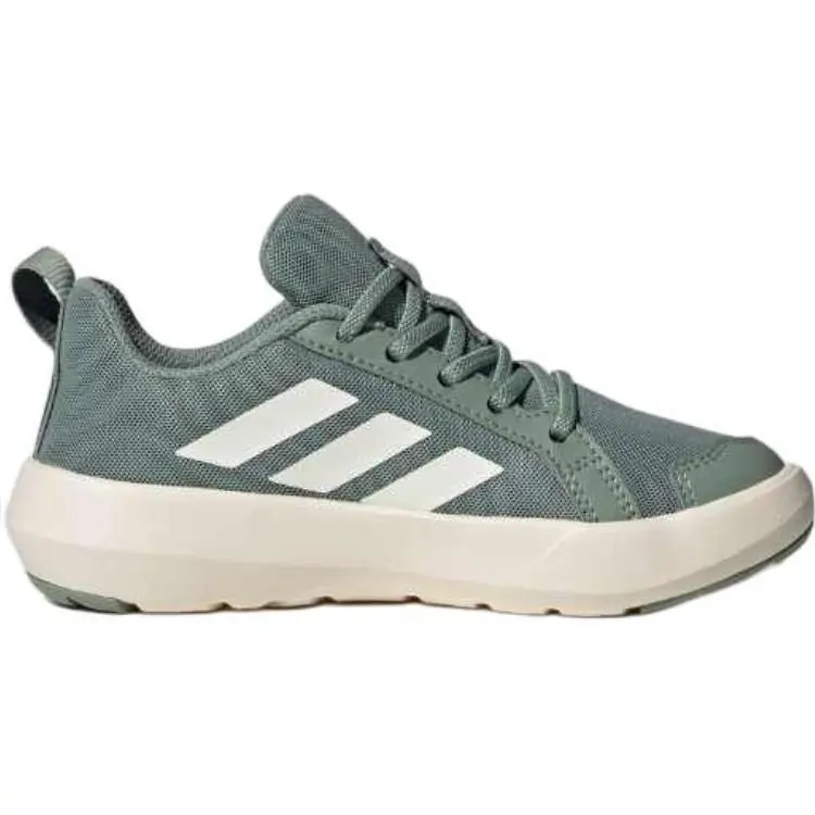 Adidas Детские противоскользящие износостойкие низкие уличные кроссовки green white kids — фото 4
