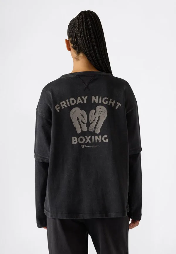 

Толстовка с круглым вырезом и боковыми кольцами Champion, Black, Черный, Толстовка с круглым вырезом и боковыми кольцами Champion, Black