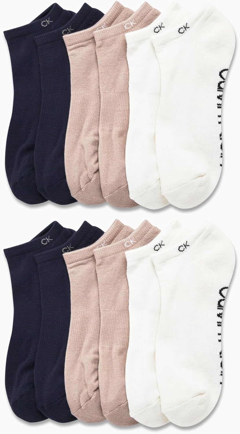 Носки Calvin Klein Mens No Show Socks - 12 пар легких повседневных носков с мягкой подошвой для мужчин, под кроссовки и лоферы, Beige Assorted — фото 2