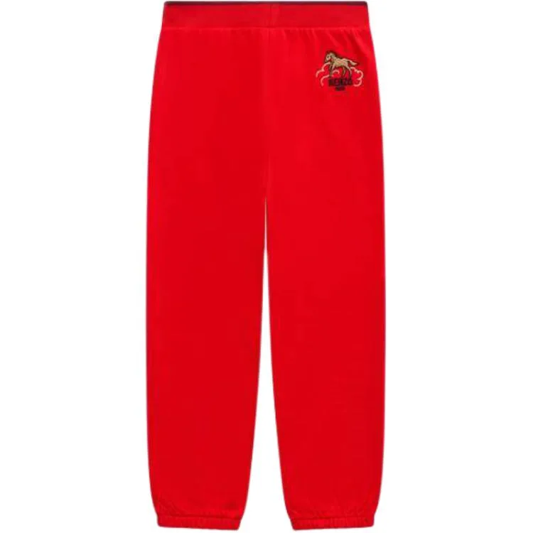 Детские вязаные спортивные штаны SS26 KENZO, красный