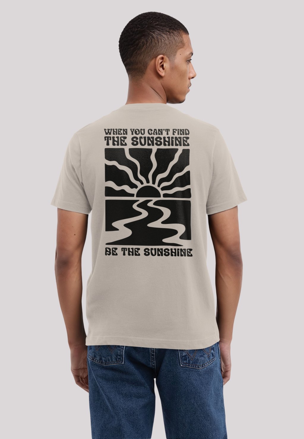 

Футболка с принтом BE THE SUNSHINE F4NT4STIC, песочный