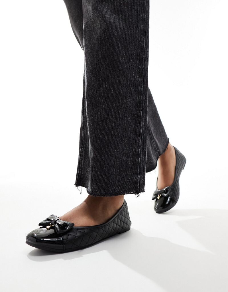 

River Island – Черные балетки с бантом