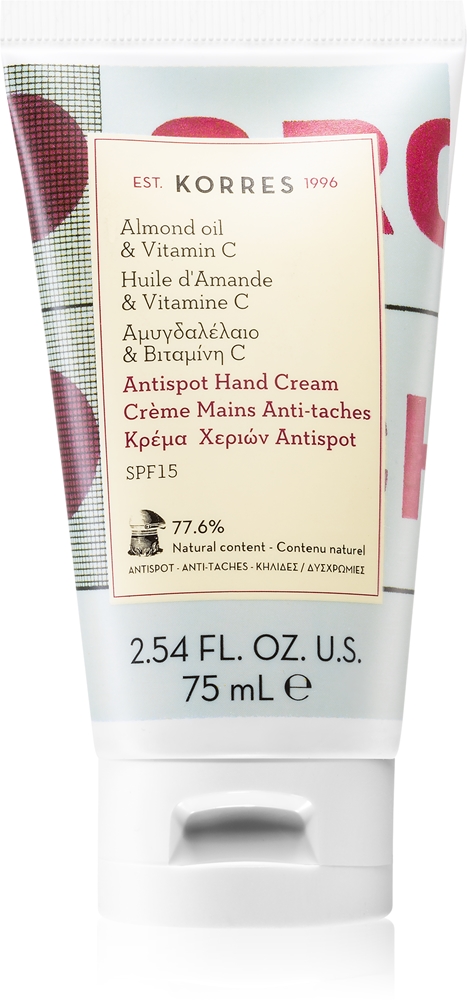 

Крем для рук с миндальным маслом и витамином С против гиперпигментации SPF 15 Korres, 75 мл