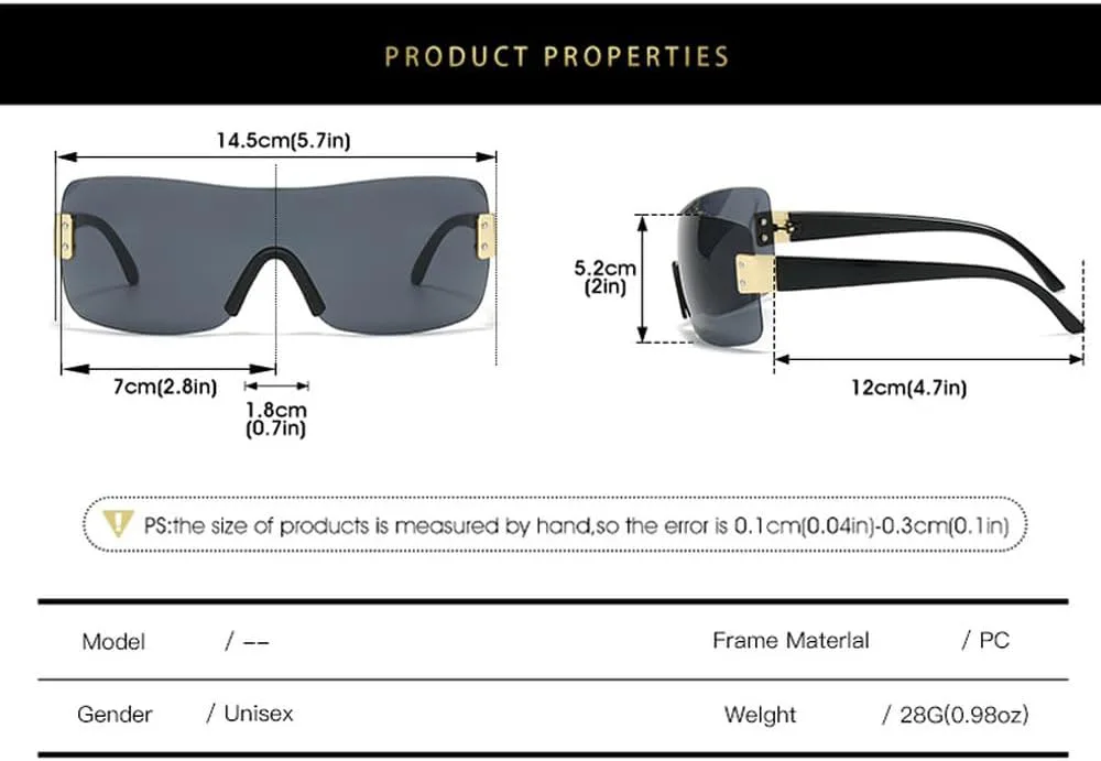 

Модные женские солнцезащитные очки без оправы, класса люкс, для велоспорта, цельные, персонализированные, с защитой от УФ-излучения UV400 TKKTLLT, Silver Silver