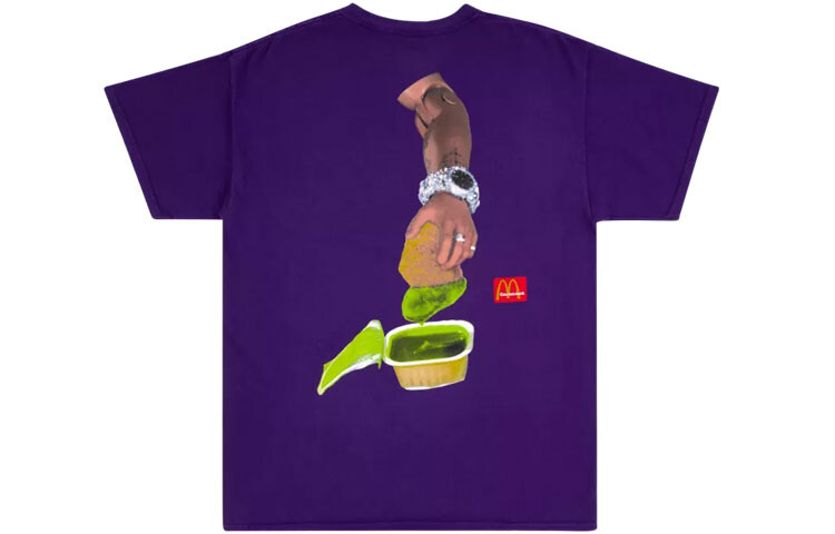 

Футболка Mcdonald"s X унисекс фиолетовая Travis Scott, фиолетовый