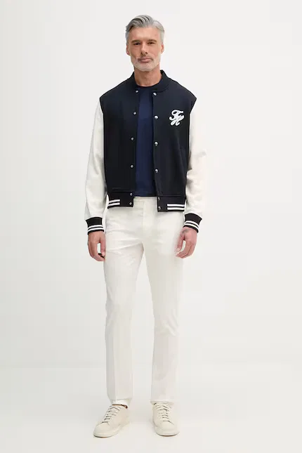 Футболка с льном NEW YORK Tommy Hilfiger, синий — фото 2