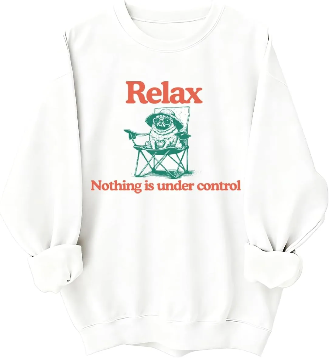

Толстовка Chill Pug Relax Nothing Is Under Control JIONOCY