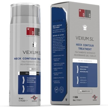 Крем для лица Ds Laboratories — Vexum.Sl Укрепляющий для шеи от двойного подбородка, подтягивающий и подтягивающий для шеи, 50 мл — фото 2