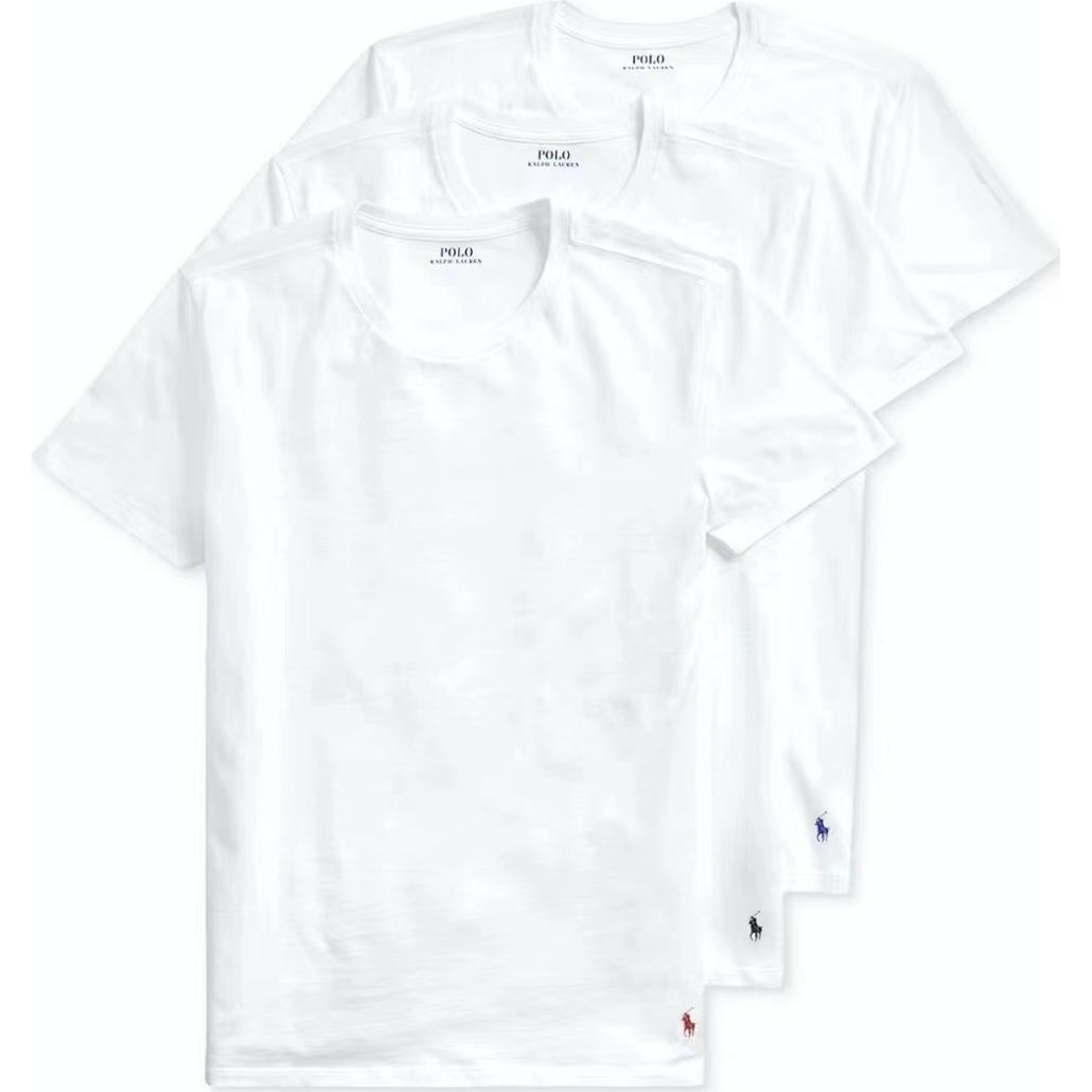 Хлопковая футболка, набор из трех Polo Ralph Lauren, белый — фото 3