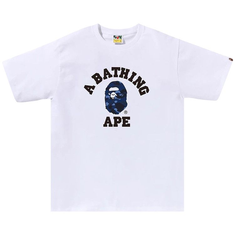 

Футболка BAPE Color Camo College Tee, White/Navy