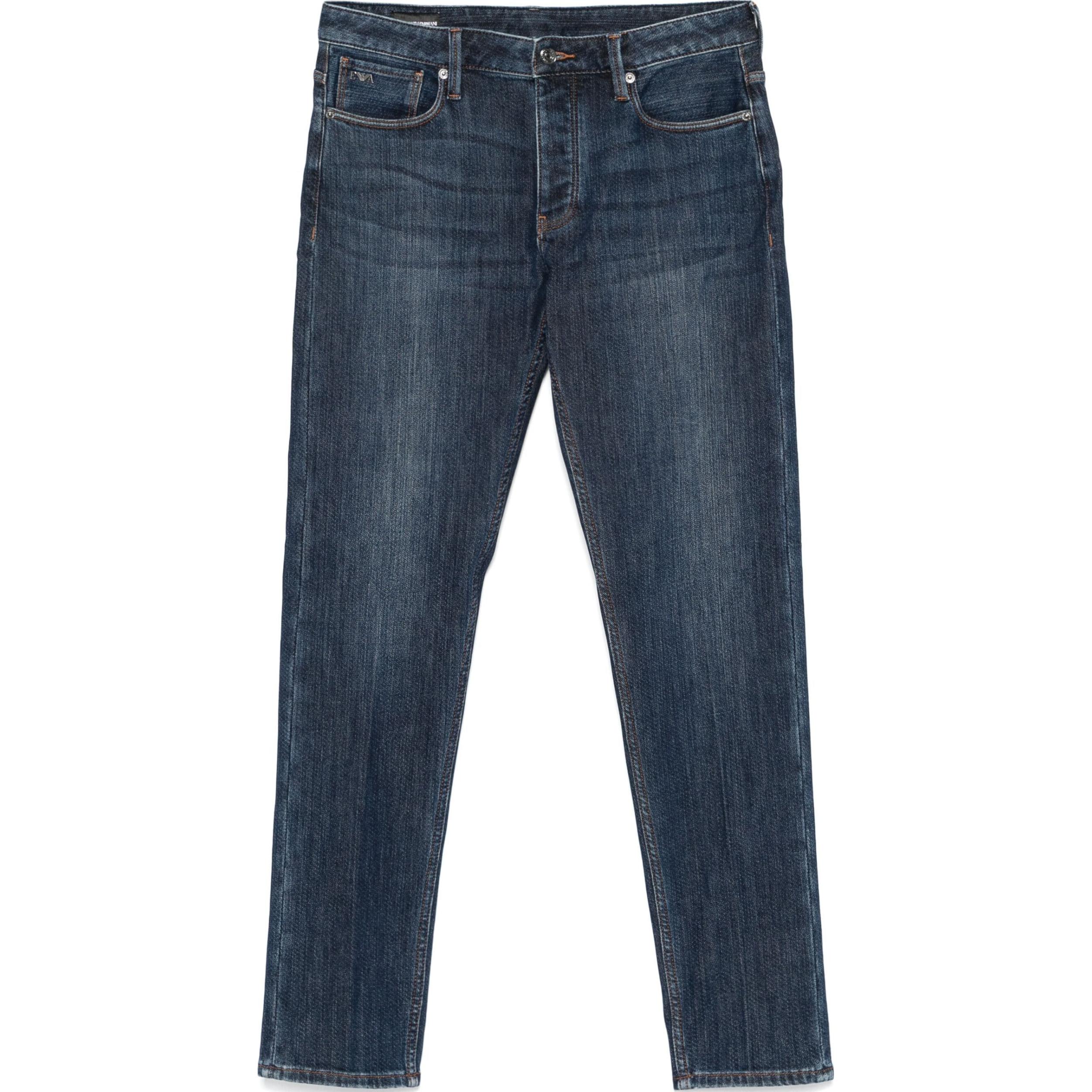 

Джинсы Slim Cut с нашивкой-логотипом J75 EMPORIO ARMANI, индиго