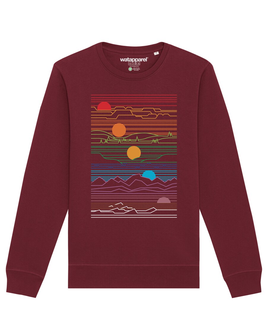 

Свитер Watapparel Sweatshirt Sun And Moon, бордовый