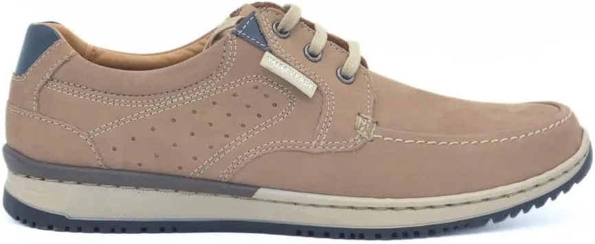 Туфли Valleverde 17941 Herrenschuh aus Nubukleder Taupe Beige