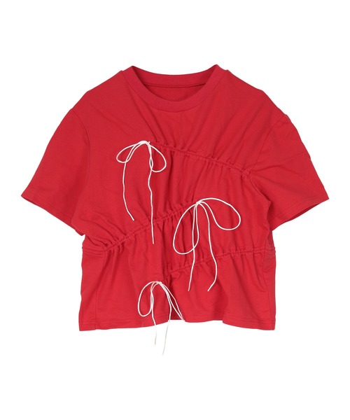 

Топ с короткими рукавами и завязками Miette, красный