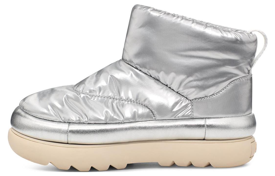 Сапоги короткие высокие UGG, серебристый