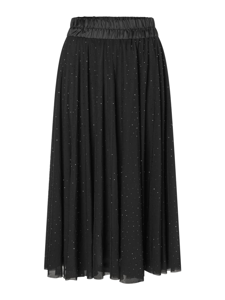 

блестящая макси-юбка для вечеринки, плиссированная, черного цвета More & More