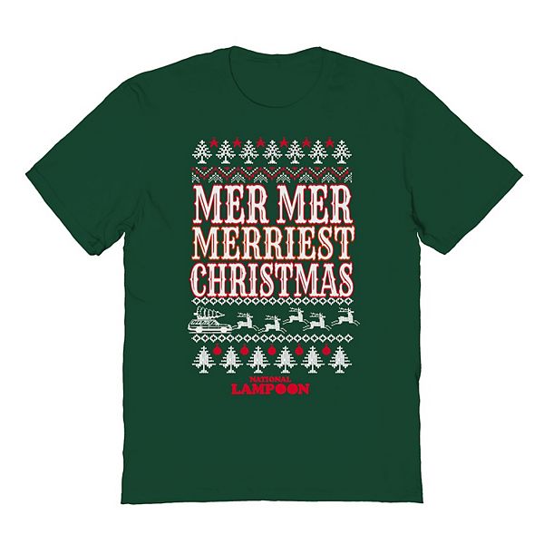 

Футболка с принтом National Lampoon's Christmas Vacation Mer Mer Merriest Christmas Licensed Character