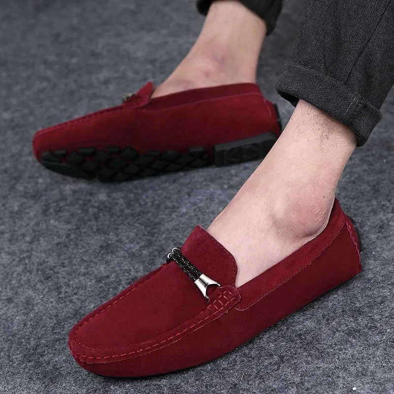 Мокасины мужские TAYGUM, модель Loafers, красный — фото 4