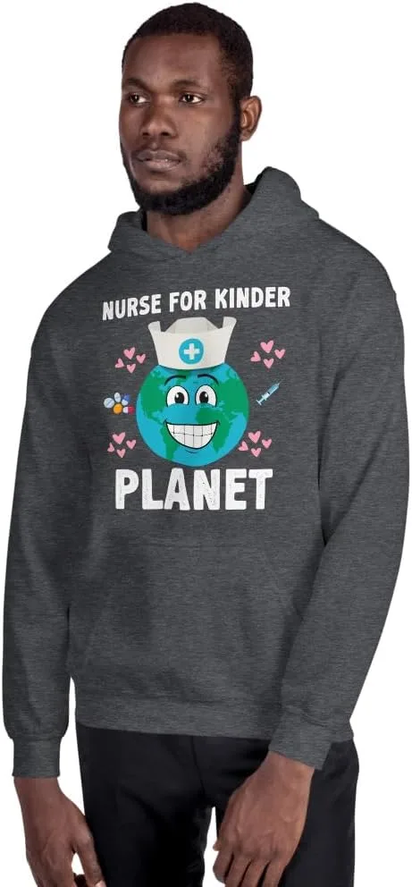 Толстовка Nurse For Kinder Planet Earth Day Nursing Unisex Generic, Dark Heather