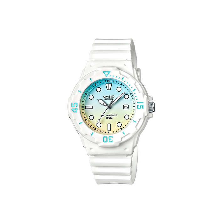 

CASIO Часы Analog LRW 200H 2E2V, Blue Dial and White Band