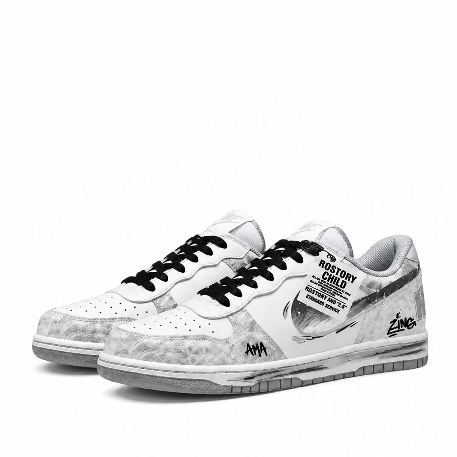 Кроссовки низкие Nike Big Ink Shadow дымчато-серый — фото 4