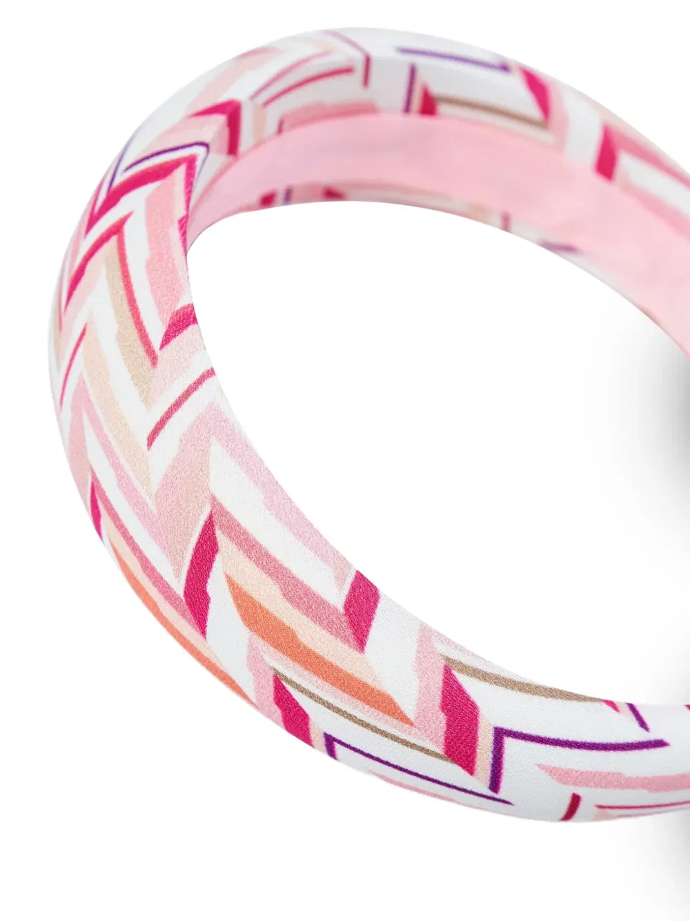 Повязка на голову с зигзагообразным узором Missoni Kids, белый — фото 3