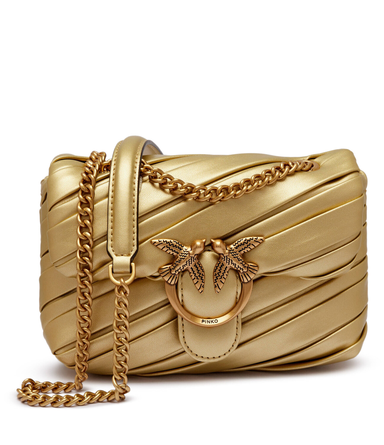 

Сумка через плечо Pinko LOVE PUFF BABY CL, золотой