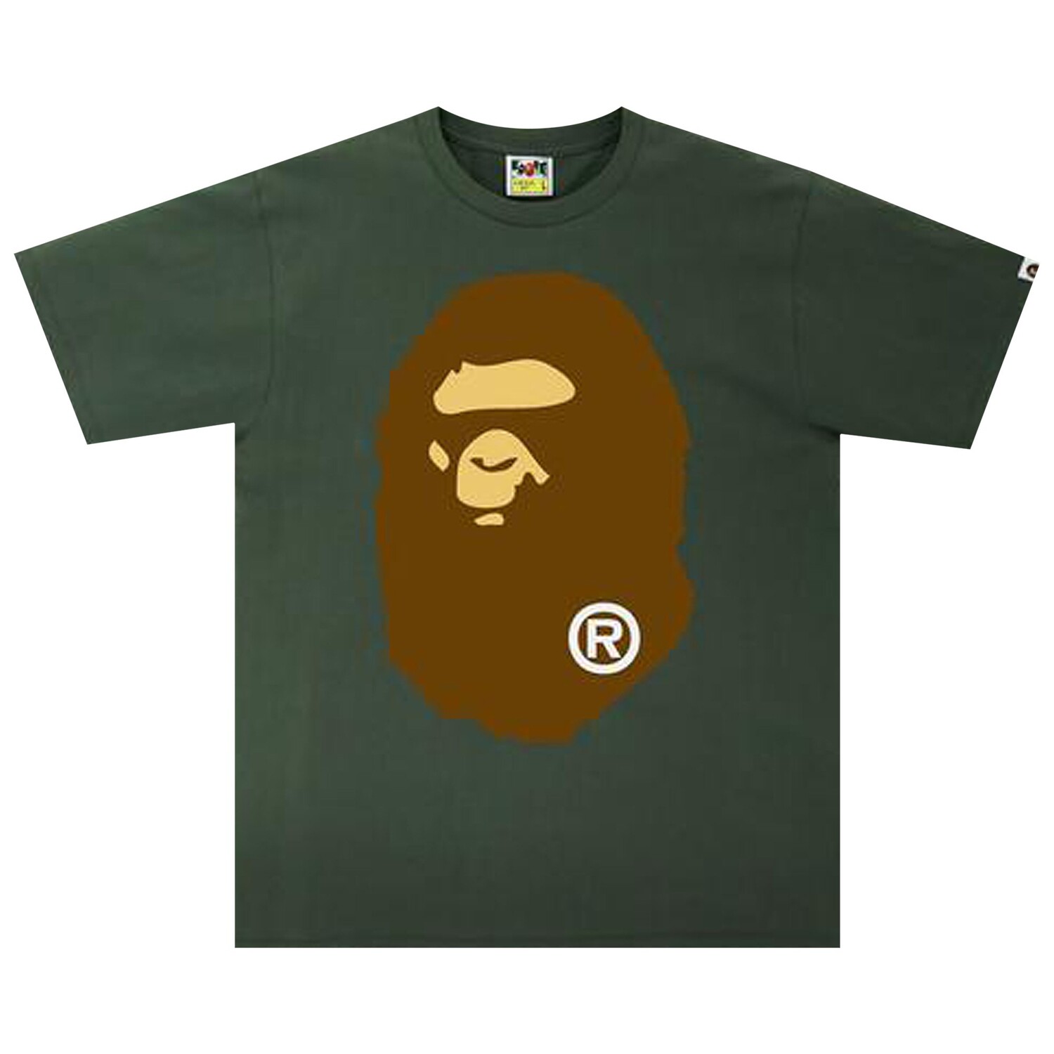 

Футболка BAPE Big Ape Head, Olive Drab