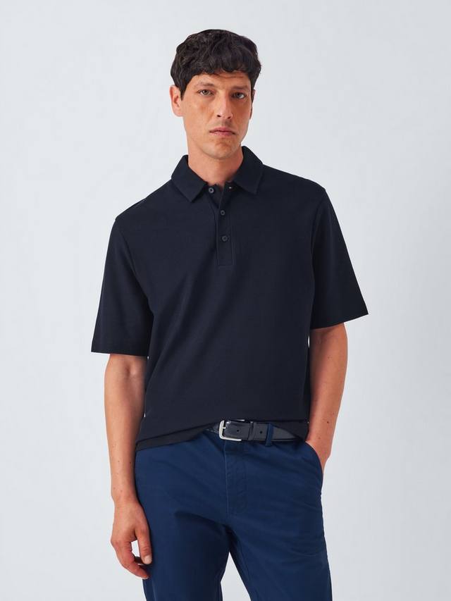 

Короткий рукав поло из пике из хлопка супима John Lewis, Sky Captain