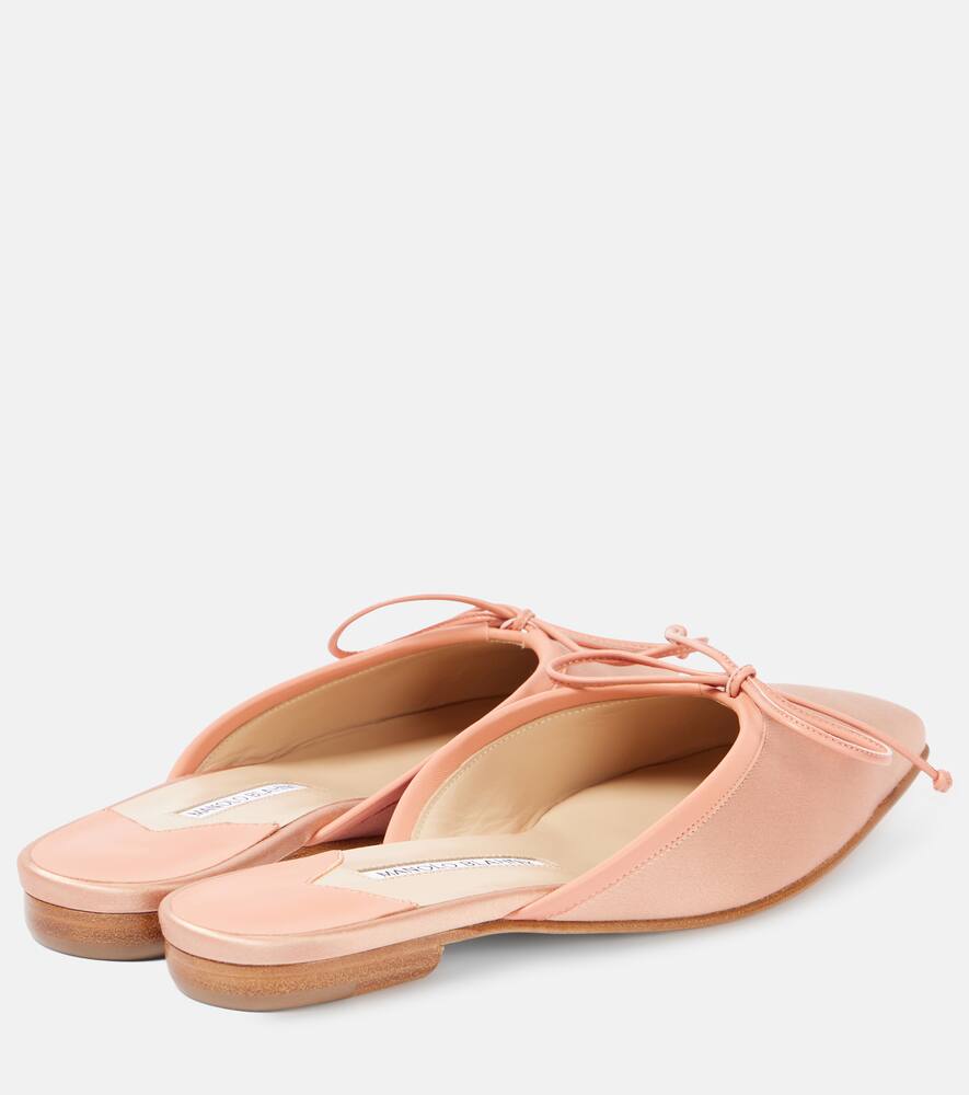 Баллериму мюли из сатина с кожаной отделкой Manolo Blahnik, 8802 Lcor — фото 2