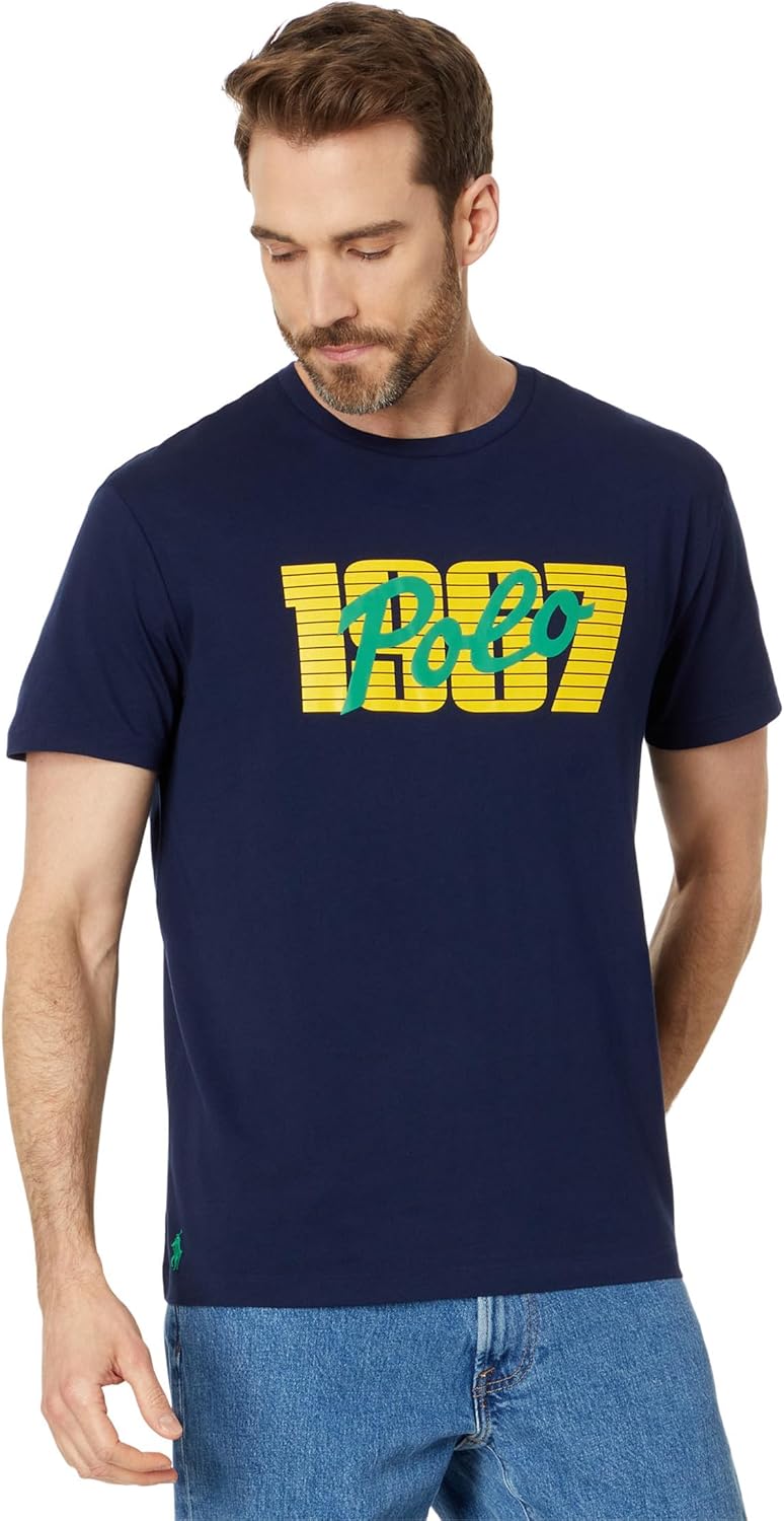 

Мужская футболка POLO RALPH LAUREN Classic Fit с логотипом, Navy, Синий, Мужская футболка POLO RALPH LAUREN Classic Fit с логотипом, Navy