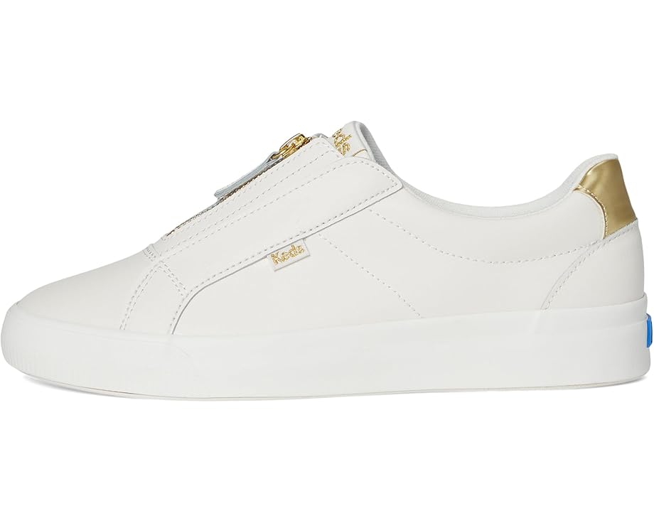 Кроссовки Keds Pursuit Zip, цвет Snow White/Gold Leather — фото 4