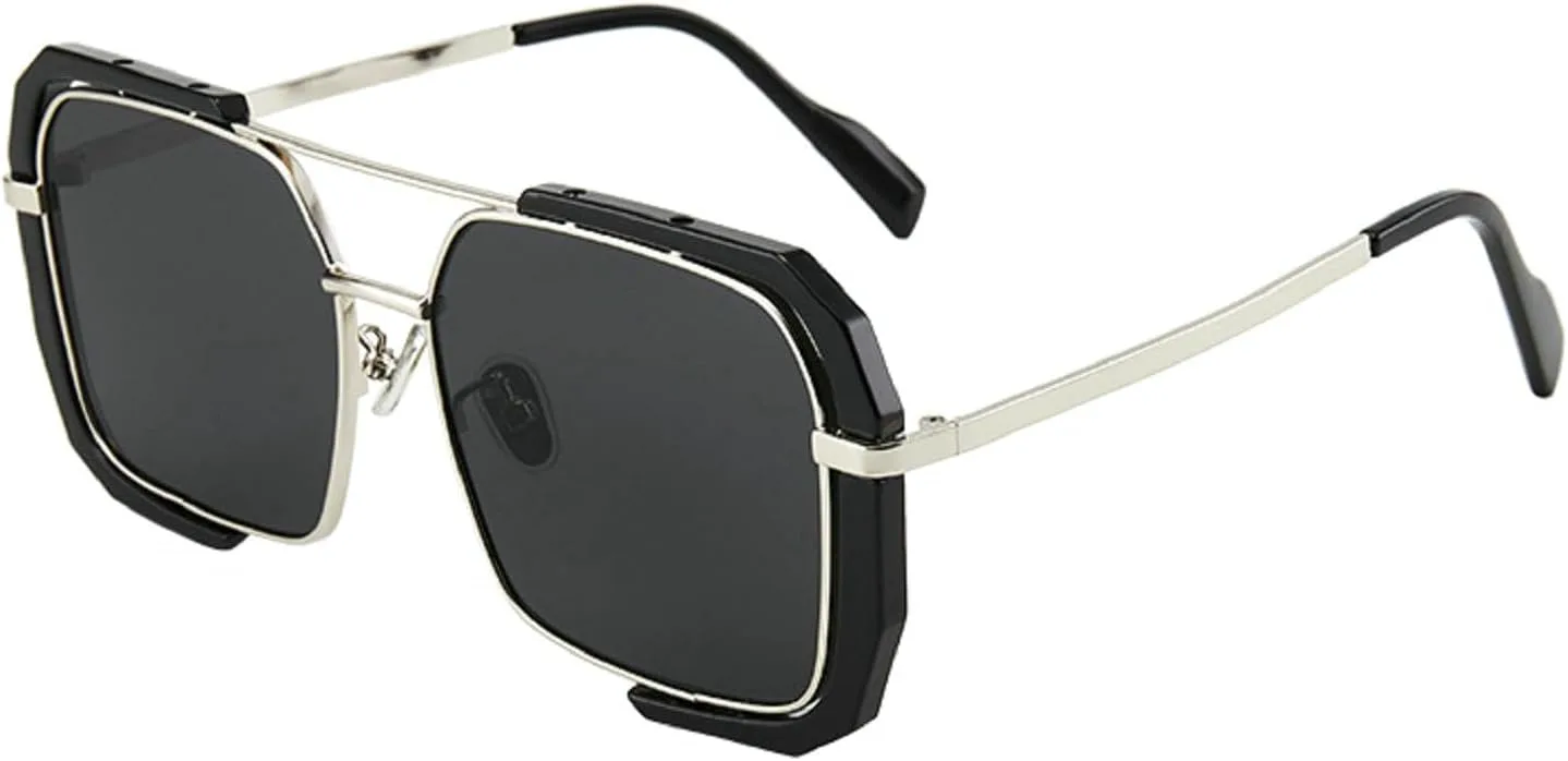 

Модные желтые солнцезащитные очки для активного отдыха, женские и мужские, в винтажном панк-стиле, очки-пилот, пляжные очки для женщин 5187 Melrose, Black Gold