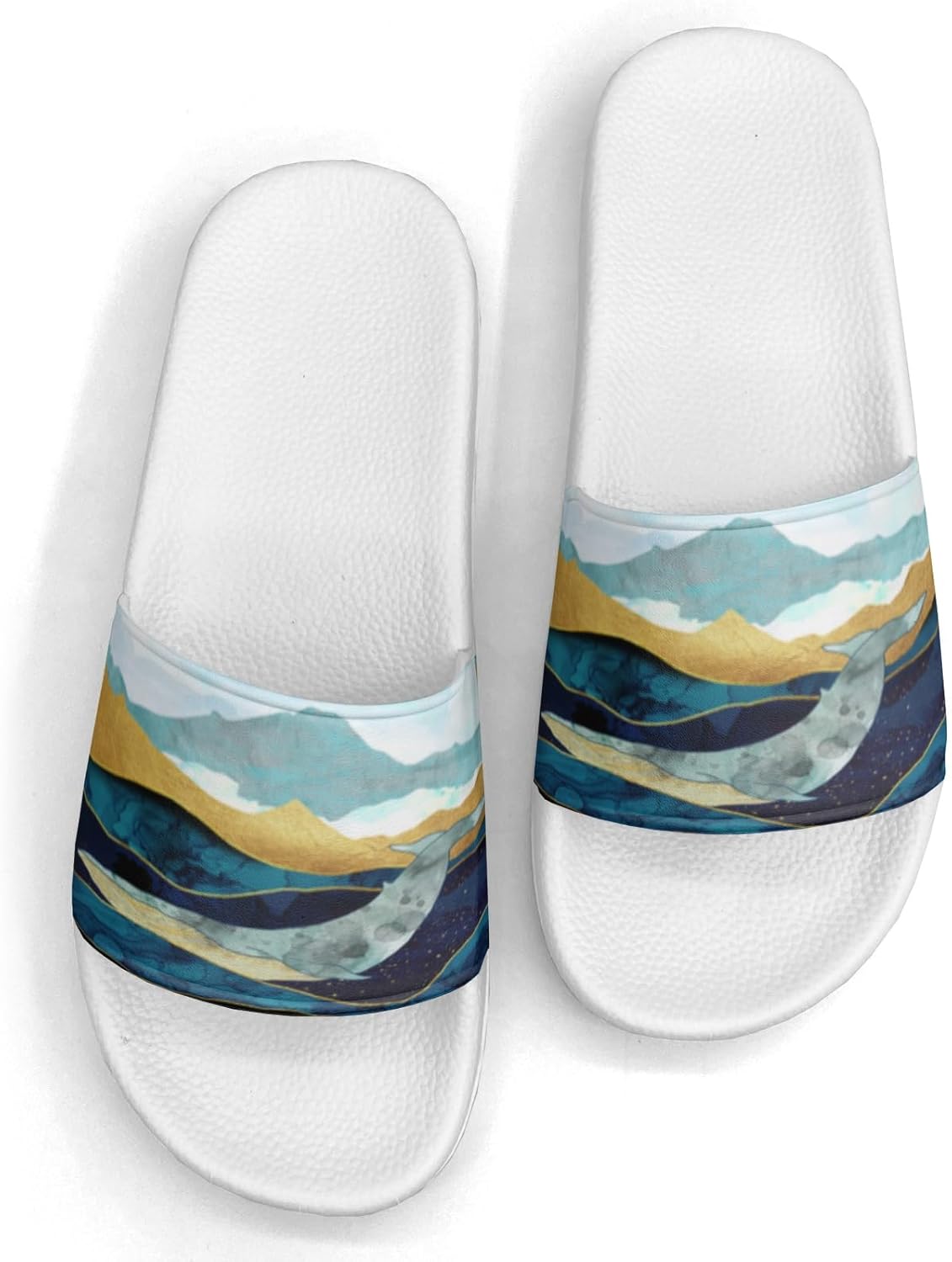 

Сандалии-шлепанцы Art Kiss Lover Design для женщин и мужчин, подарок, повседневные, спортивные, для бассейна, душа, дома и на улице Generic, синий