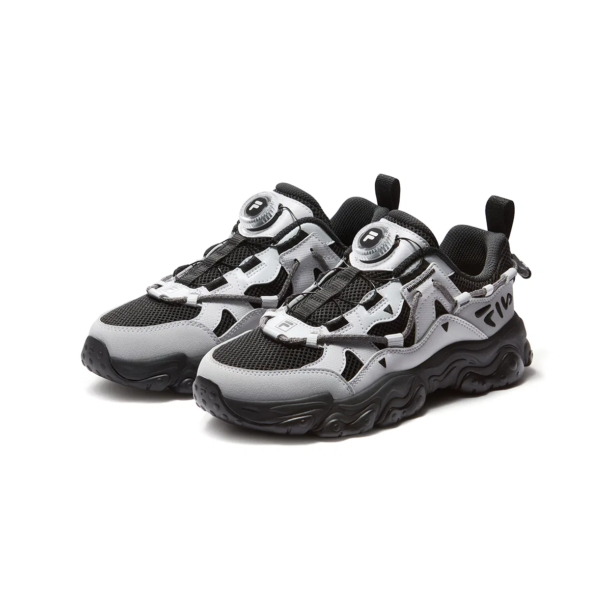 Кроссовки Fluid 5 Low Top Running Shoes Black Gray Kids' FILA KIDS — фото 4