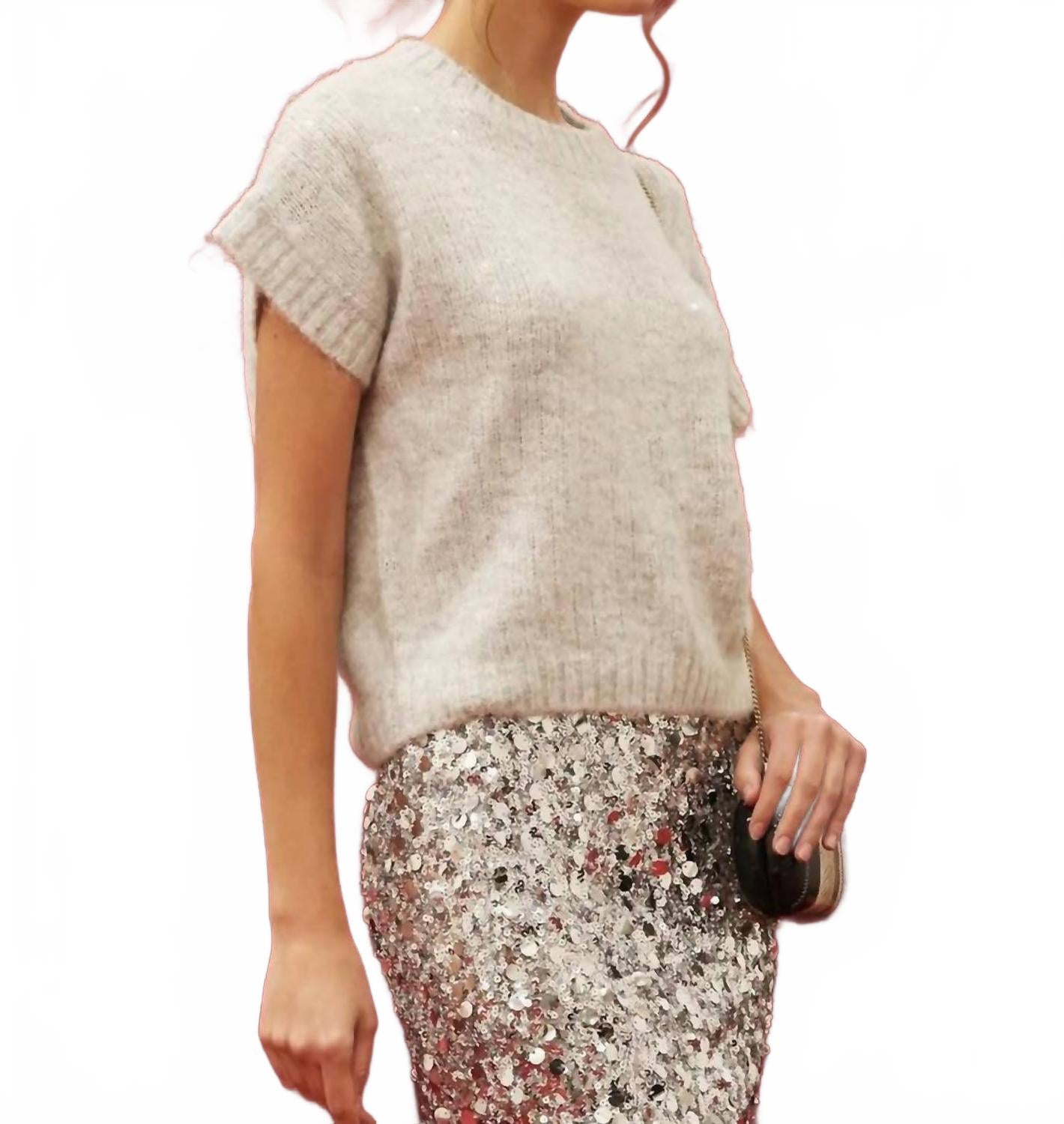 

Жилет-свитер с круглым вырезом, кремовый Blu Pepper, кремовый