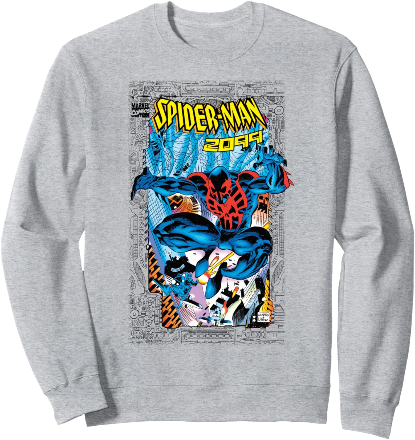 

Толстовка Marvel Comics Spider-Man 2099 в стиле 90-х, синяя, Синий, Толстовка Marvel Comics Spider-Man 2099 в стиле 90-х, синяя