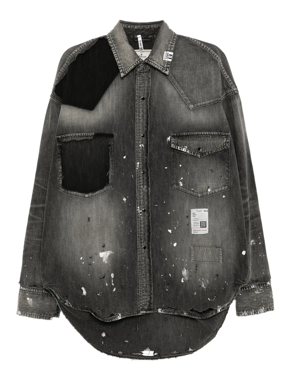 

Рубашка с нашивкой-логотипом Maison Mihara Yasuhiro, черный