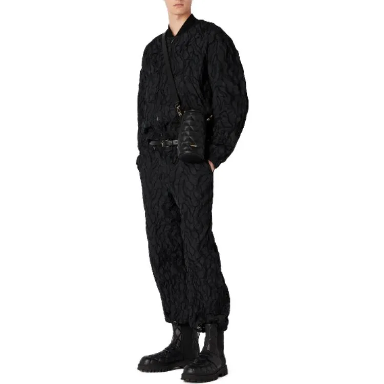 EMPORIO ARMANI Куртка мужская Black Baseball Collar Moderate Pilot — фото 4