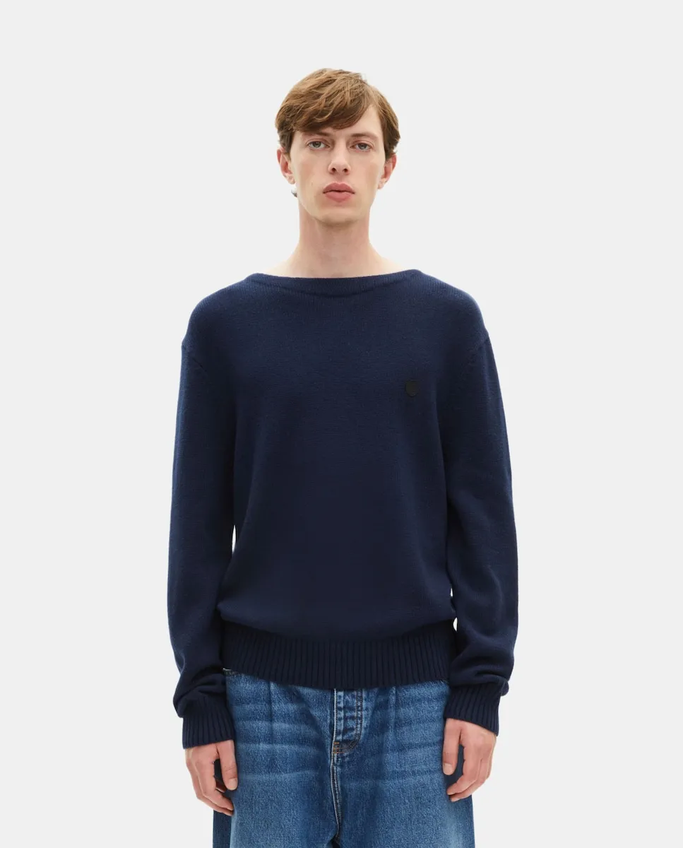 

Мужской джемпер с лодочкой вырезом The Kooples, синий