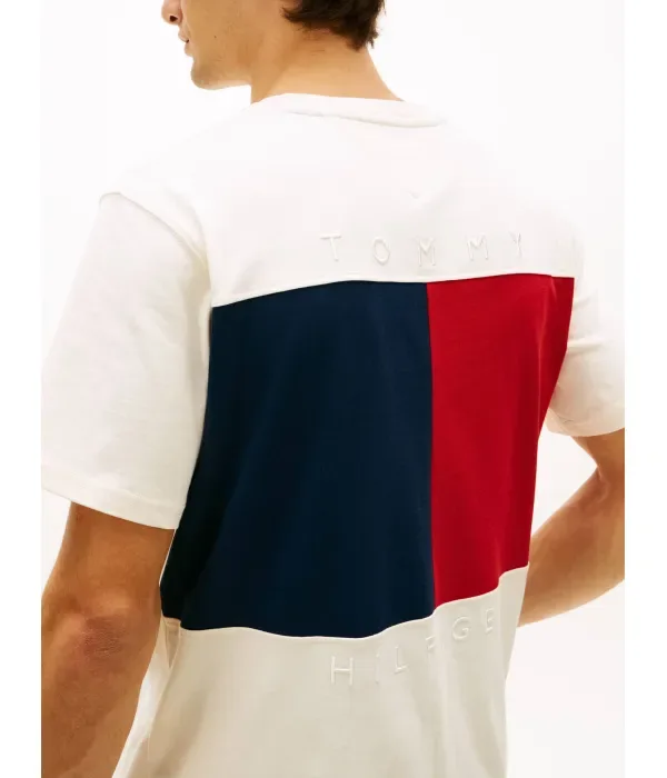 Футболка relaxed fit Tommy Hilfiger, экрю — фото 4