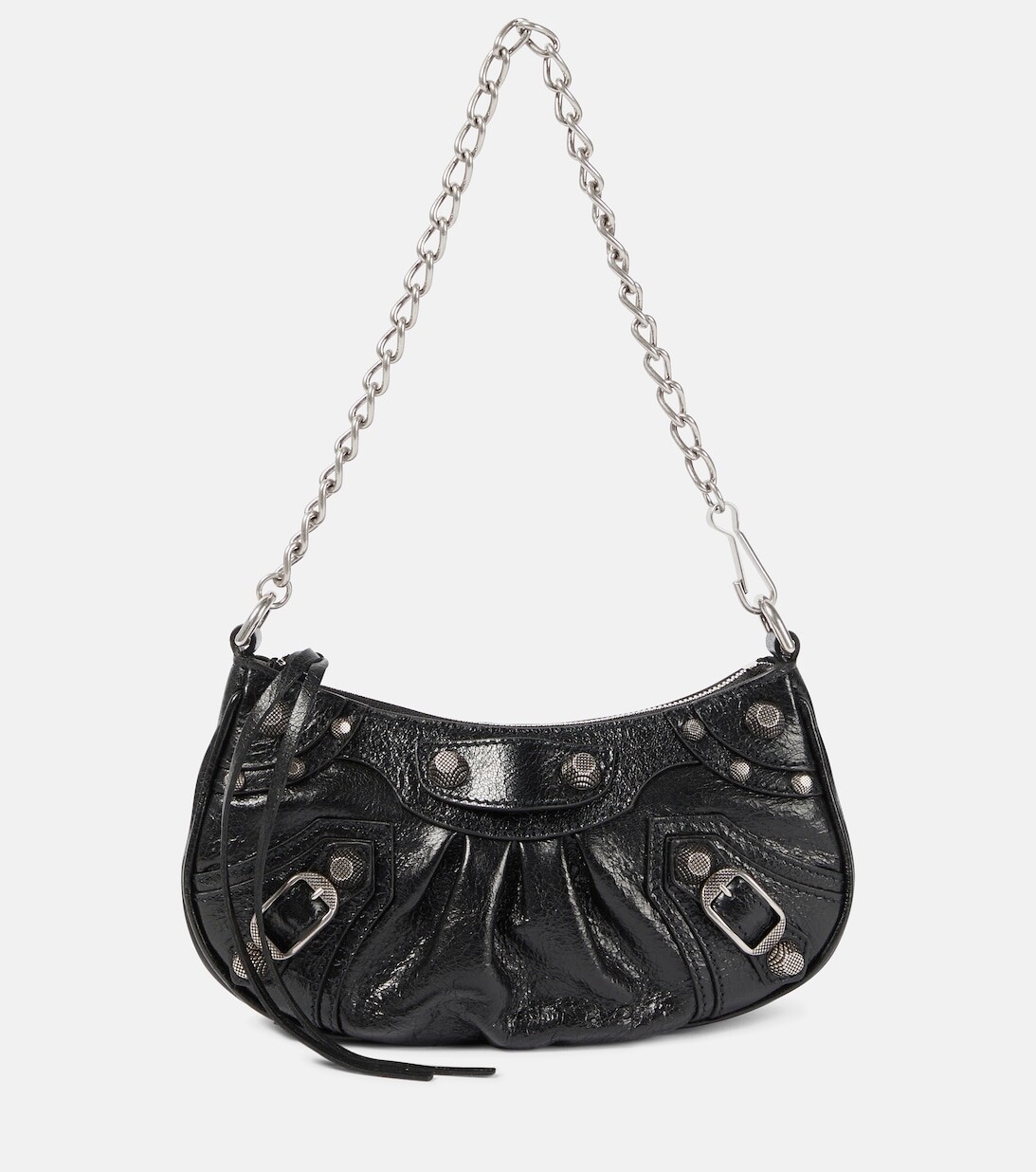 

Кожаная сумка через плечо Le Cagole Mini Balenciaga, черный
