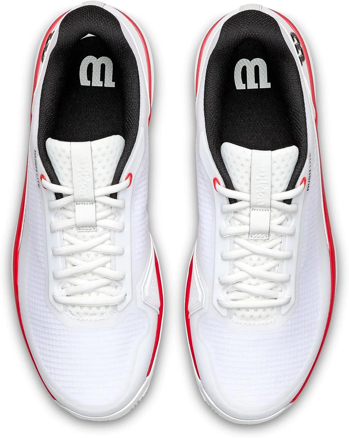 Кроссовки мужские теннисные Wilson Rush Lite 5 Clay, White/Black/Infrared — фото 4