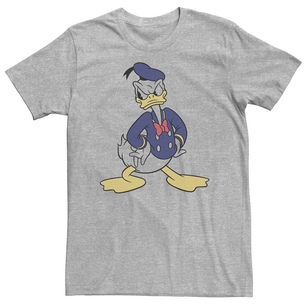 

Футболка Disney's Donald Duck Big & Tall в традиционной злой позе с портретом, цвет Athletic Heather