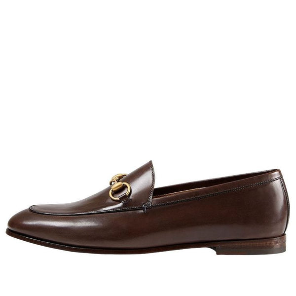 Кроссовки jordaan loafer 'dark brown leather' Gucci, коричневый
